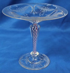 Pairpoint Veneti Art Glass Comport 