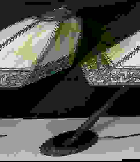 6 Panel Green Handel Table Lamp With Metal Overlay - Mar 27, 2025 ...