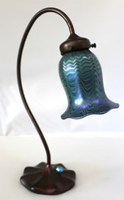 John Cook Studios Table Lamp with Iridescent Shade