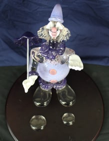 Stuart Abelman Hand Blown Art Glass Clown 37 of 100