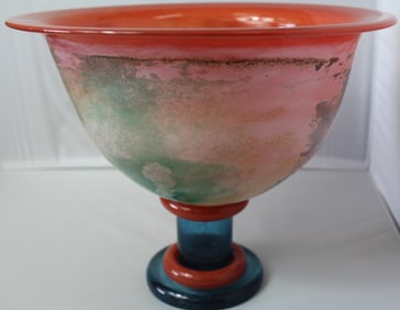 Kjell Engman for Kosta Boda Art Glass Footed Bowl