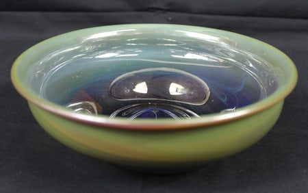 Craig Zweifel Art Glass Iridescent Bowl