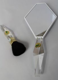 Waterford  Glacia Hand Mirror and Powder Brush