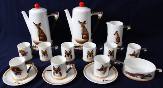 Reynard the Fox by Royal Doulton Coffee Service Setting 