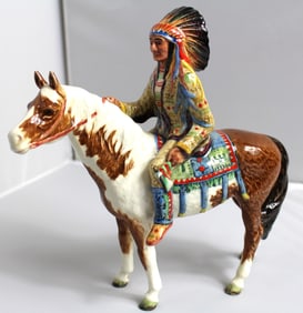 Beswick Native American Indian Chief Mounted on Horse