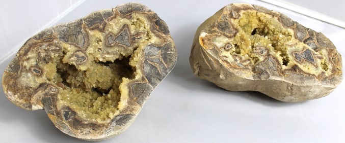 Septarian Geode 2 Piece Interlocking