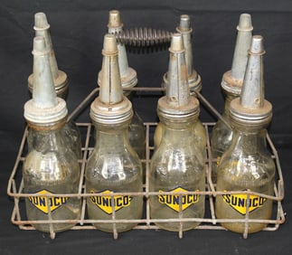 Sunoco Oil Bottles with Carrier