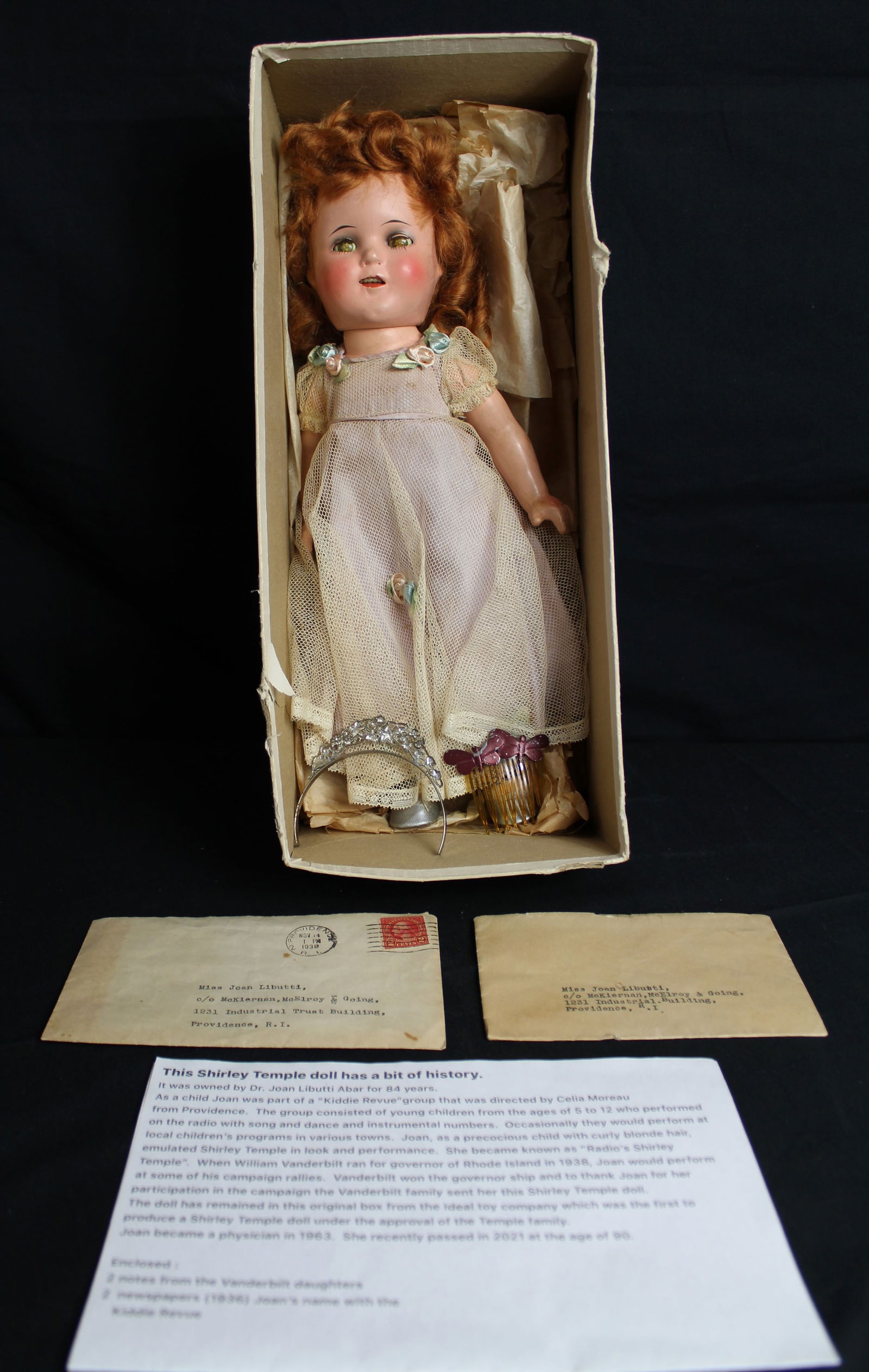12" Ideal Shirley Temple Doll with Provenance Linking it to the Vanderbilt Family (1 of 17)