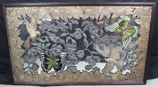 Maitland Smith Brass Mirror Art