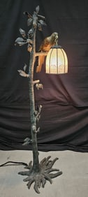 Maitland Smith 5ft 11in Tall Tree Floor Lamp with Parrot