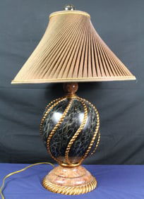 Maitland Smith Table Lamp with Spiral Design