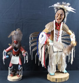 Pair of Native Dancer Kachina Dolls