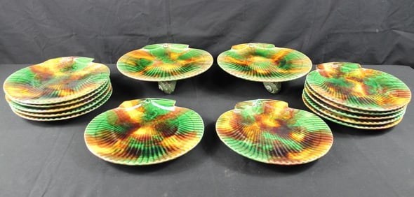 Wedgewood Majolica Seashell Plates