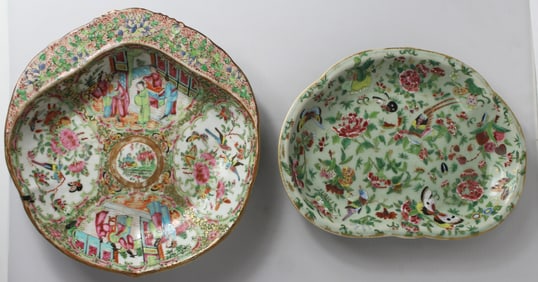 Two Asian China and Celedon Bowls