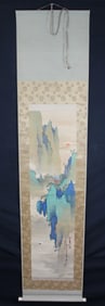 Asian Lotus Immortal Realm Hanging Scroll
