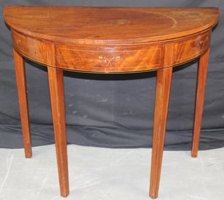 Hepplewhite Demilune Gaming Table