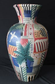 Large Vase with Collier Campbell Cote d'Azur Design