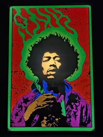 Jimi Hendrix "The Experience" Blacklight Poster by Joe Roberts Jr.