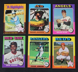 1975 Topps Baseball Cards Near Complete Set