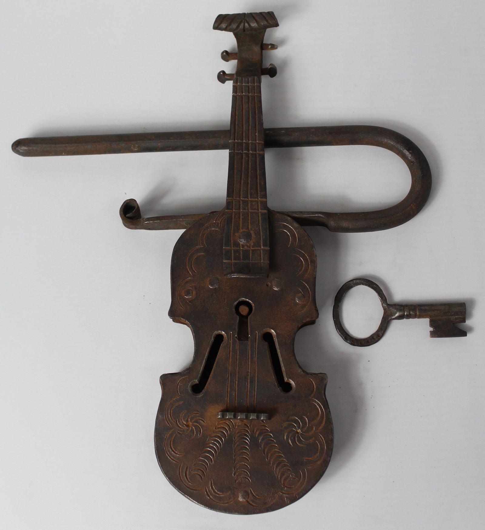 Cast Iron Violin Lock with Original Key (1 of 12)