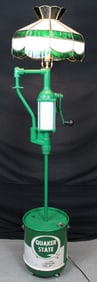Quaker State Restored Barrel Pump Lamp