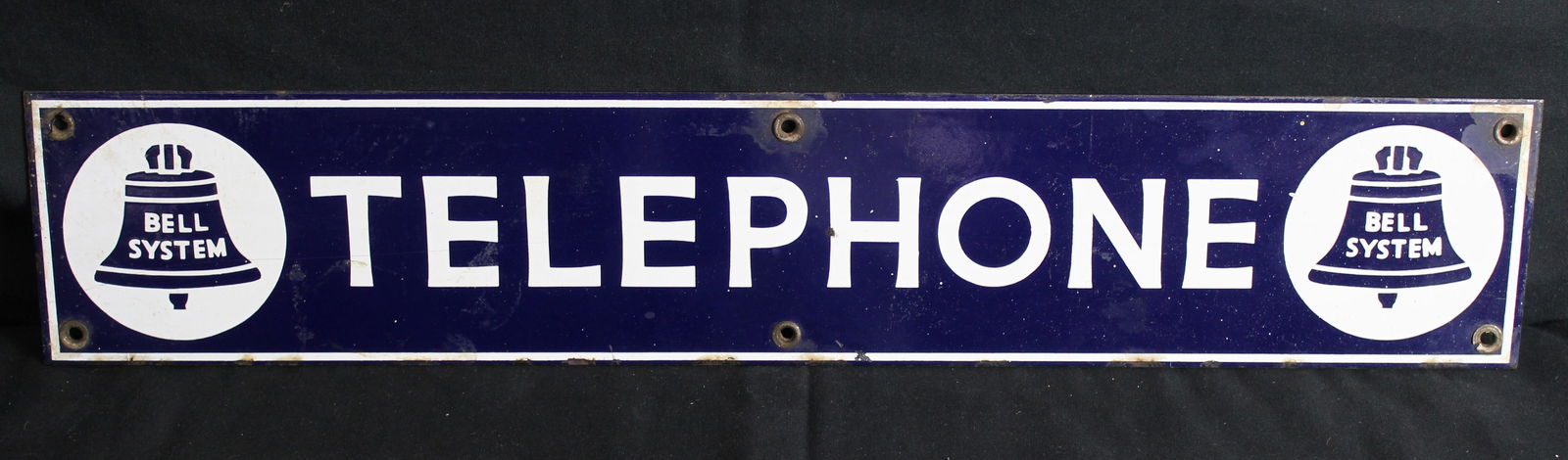 Bell System Telephone Strip Porcelain Sign (1 of 4)