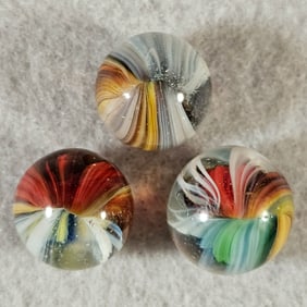 3 Akro Sparkler Marbles