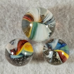 3 Akro Sparkler Marbles