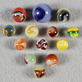 13 Akro Agate Marbles