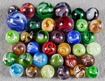 36 Slag Marbles