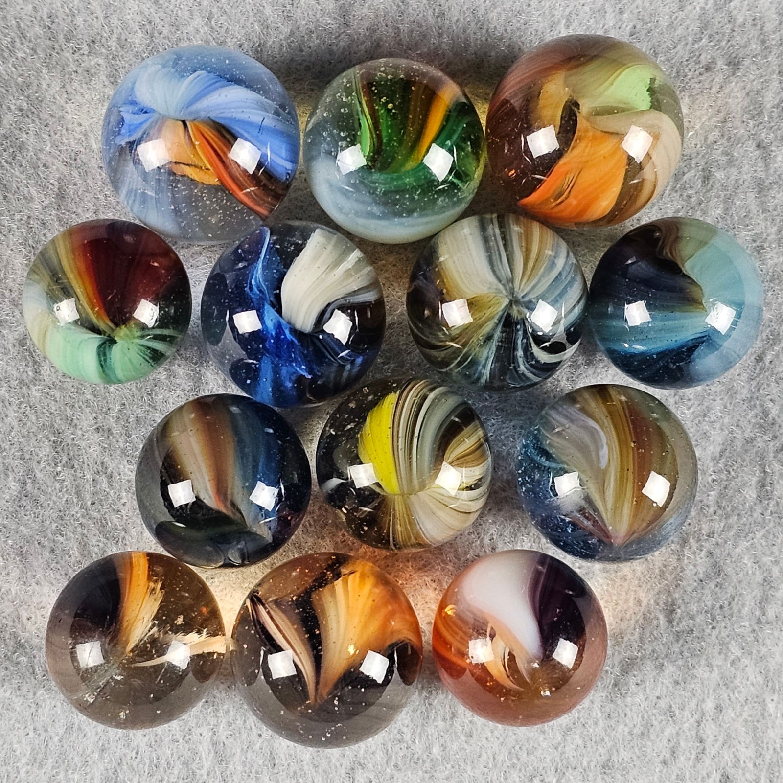 13 Master Marbles Featuring Multiple Sunbursts (1 of 12)
