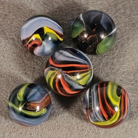 5 Vacor Michelangelo 1st Generation Marbles