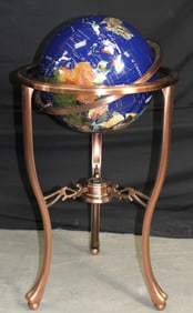 Lapis Gemstone Globe