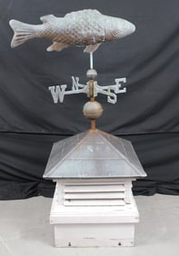 Fish Copper Weathervane with Cupola