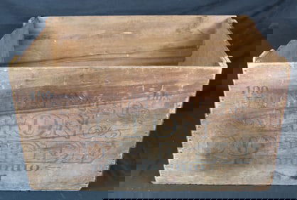 Lion Coffee Wood Crate