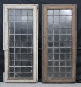 Pair of Luxfer Prism Glass Panels with 4" x 4" Panes