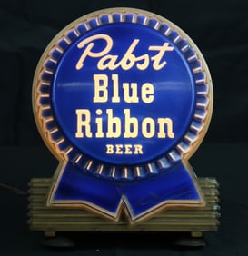 Pabst Blue Ribbon Plastic Register Light Up Sign