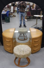 Heywood Wakefield Vanity with Stool and Mirror