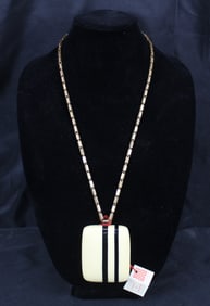 Lanvin Paris 1970s Lucite Necklace