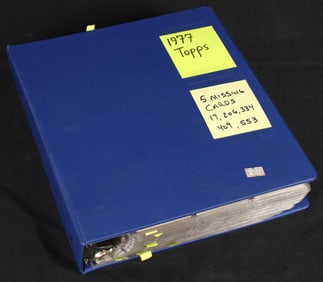 1977 Topps Baseball Cards Near Complete Set