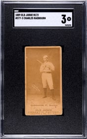 1889 Charles "Old Hoss" Radbourn HOF N172 Old Judge 377-3 SGC 3