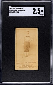 1889 Sam Thompson HOF N172 Old Judge 456-4 SGC 2.5