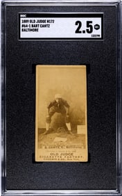 1889 Bart Cantz N172 Old Judge 64-1 SGC 2.5