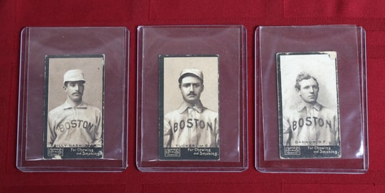 3-1895 Billy Nash, Tommy Tucker, Jimmy Bannon N300 Mayo's Cut Plug Cards