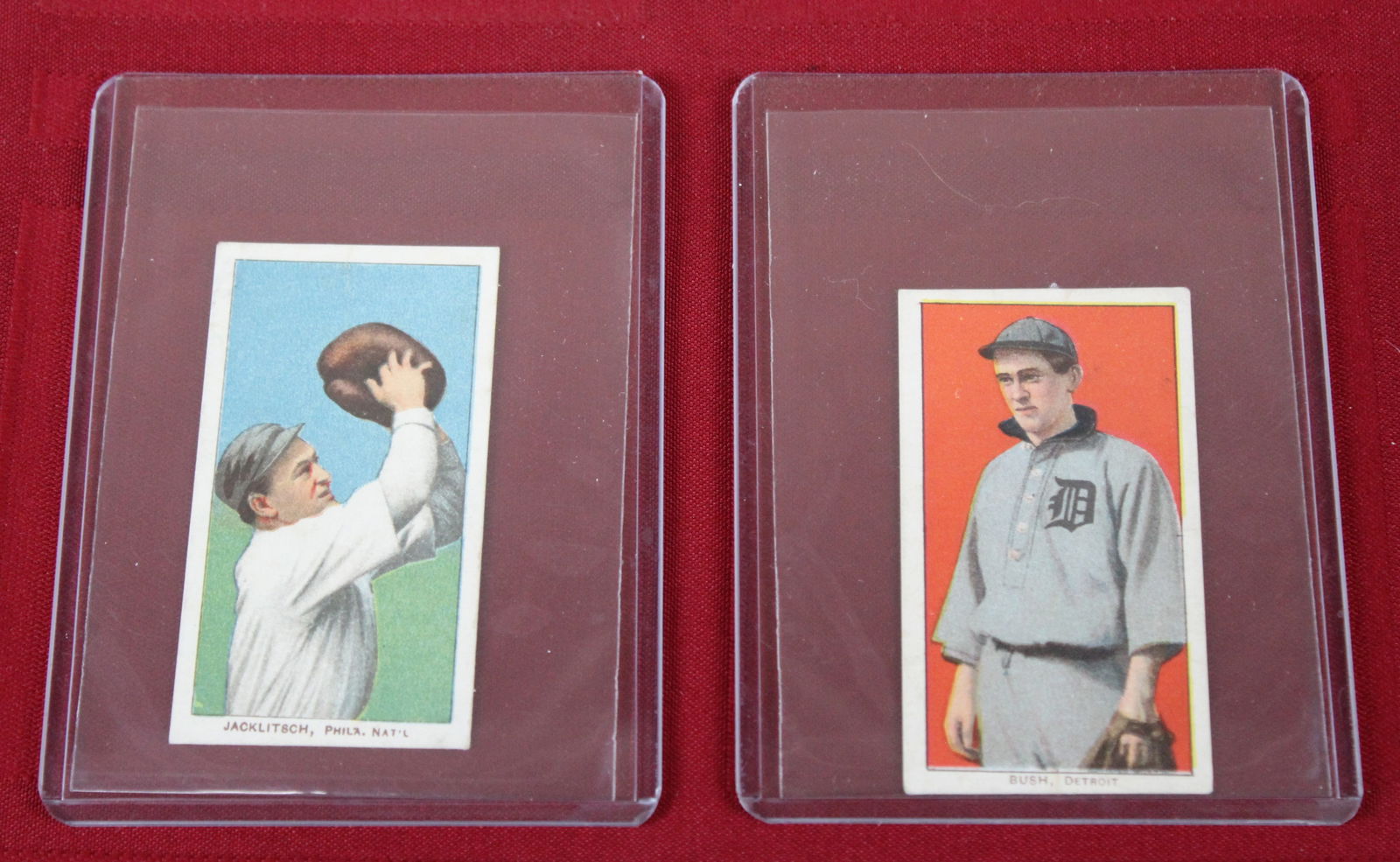 2-1909 Fred Jacklitsch, Donie Bush T206 Sweet Caporal Cards (1 of 5)