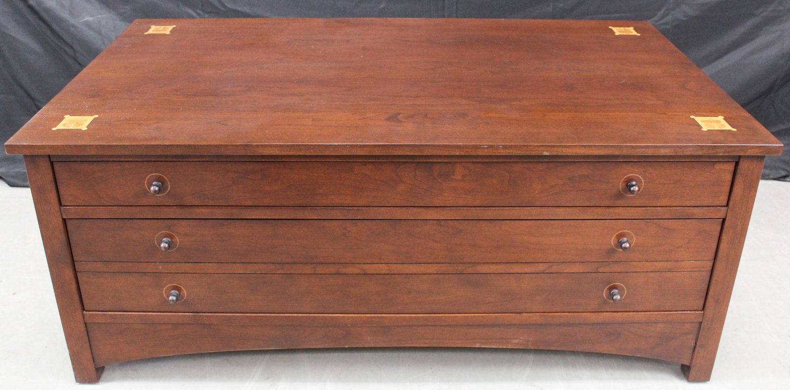 Stickley Harvey Ellis Inlaid Three-Drawer Cocktail Table (1 of 12)