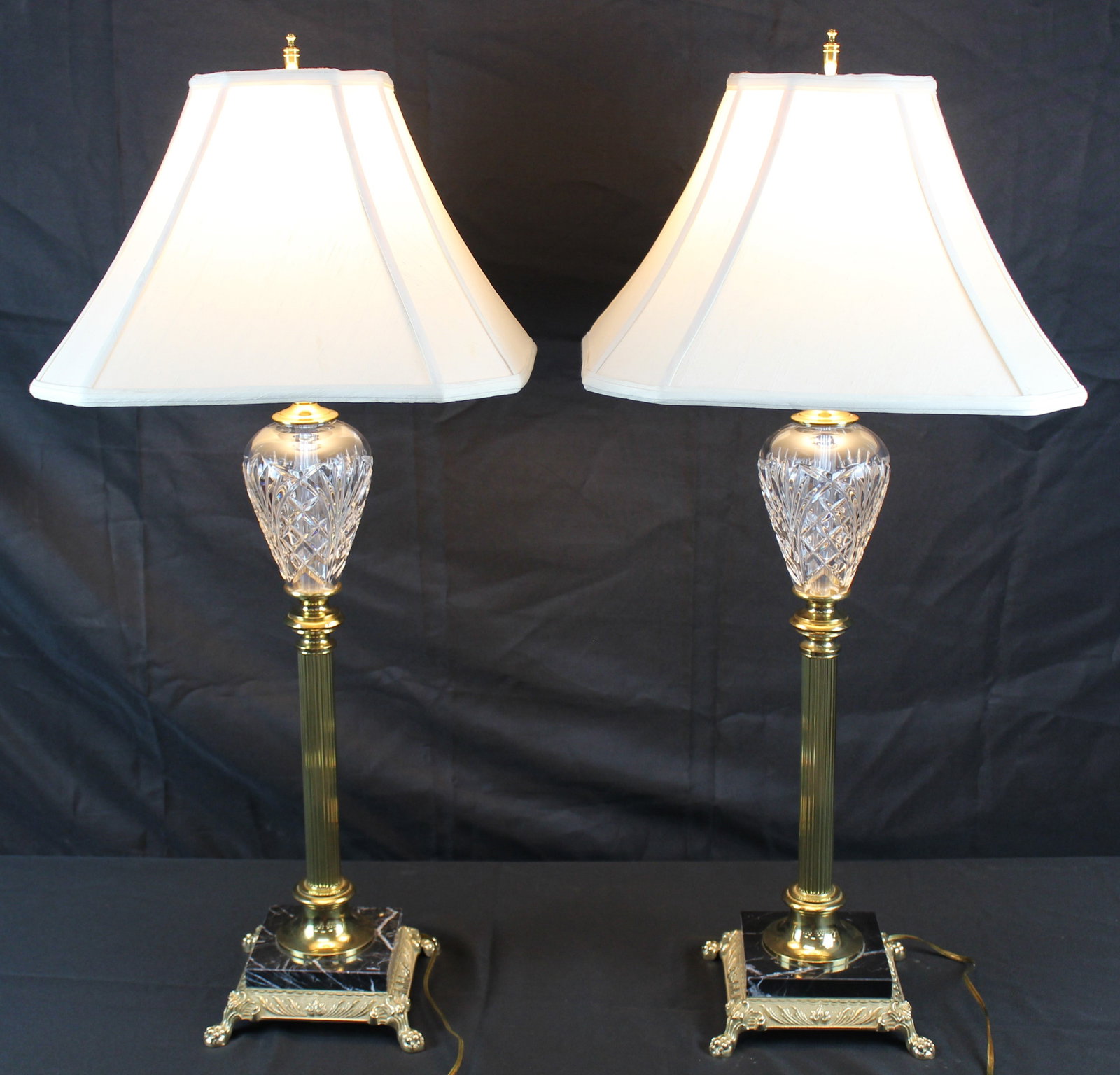 Pair of Signed Waterford Crystal Lamps (1 of 11)