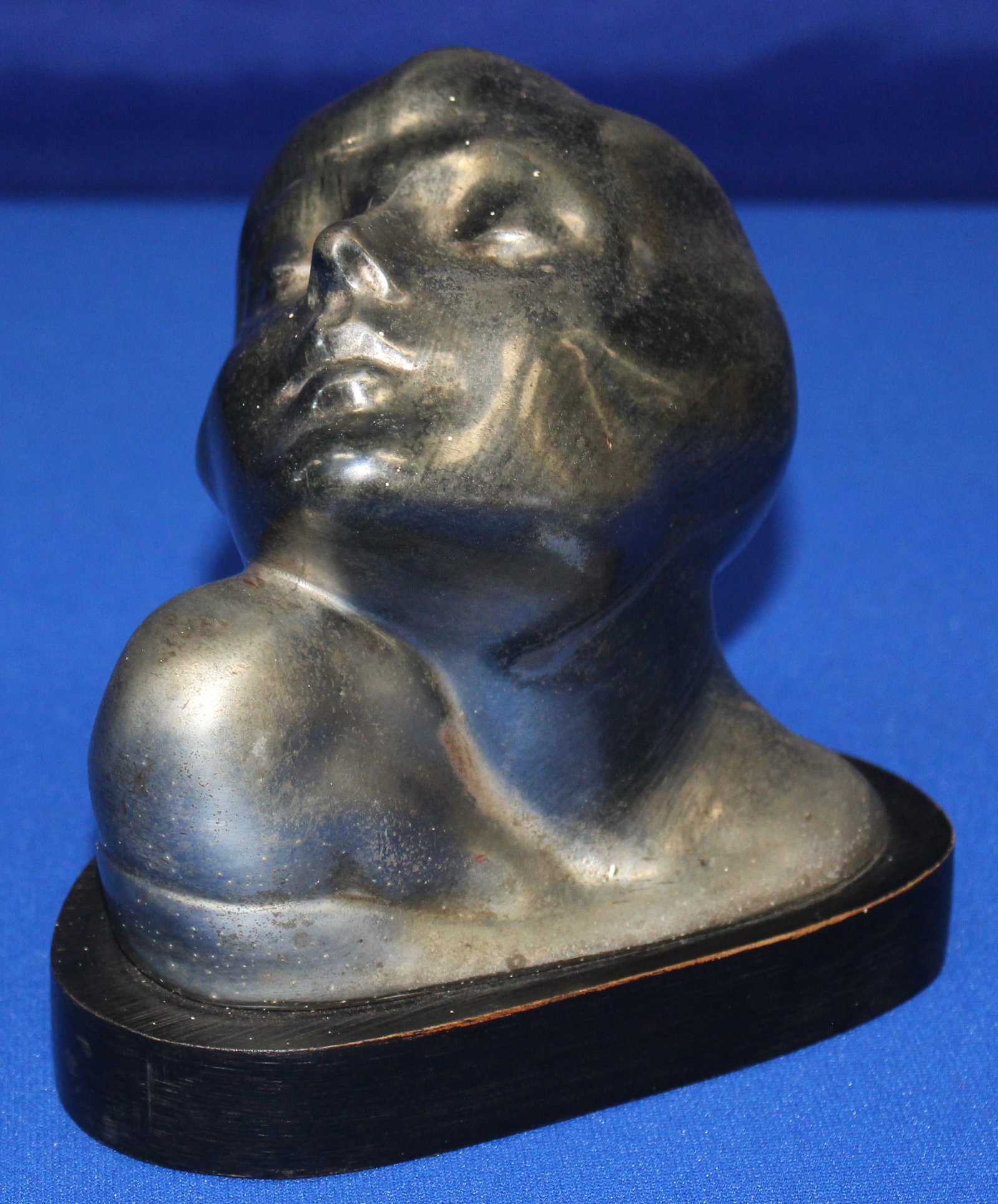 Art Deco Flapper Girl Zinc Metal Bust 2 (1 of 5)