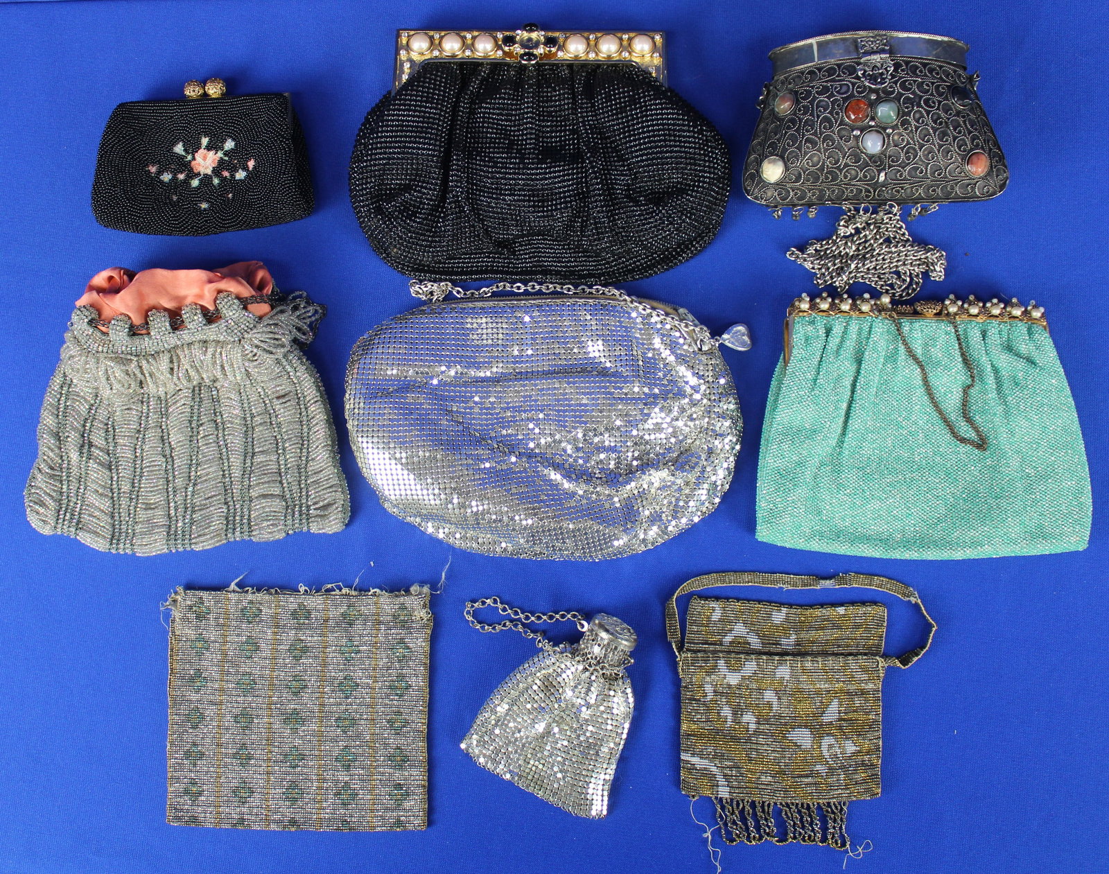 Collection of Nine Purses Featuring Whiting and Davis (1 of 20)