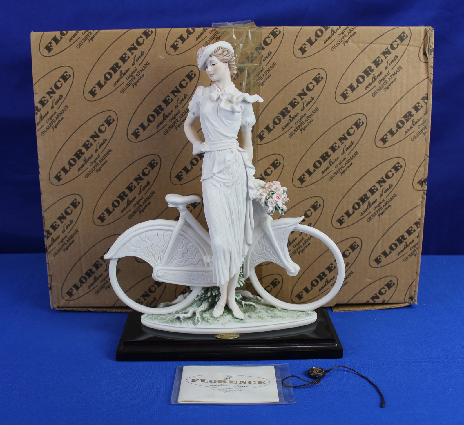 Florence Giuseppe Armani "Rosalie" Lady on Bicycle Figurine (1 of 11)